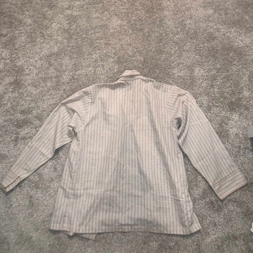 Bill Blass Cream & Brown Button Down Shirt size M - Picture 9 of 9